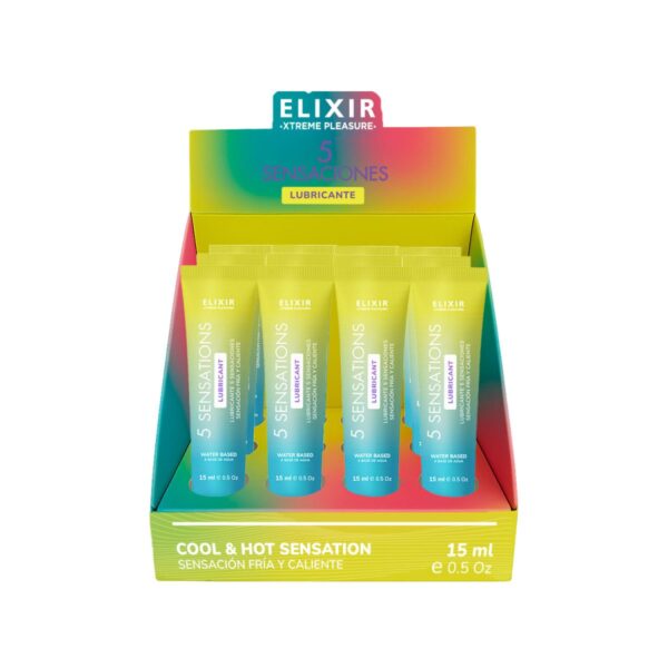 Lubricante 5 Sensaciones Elixir 15ml Caja x 12 UND